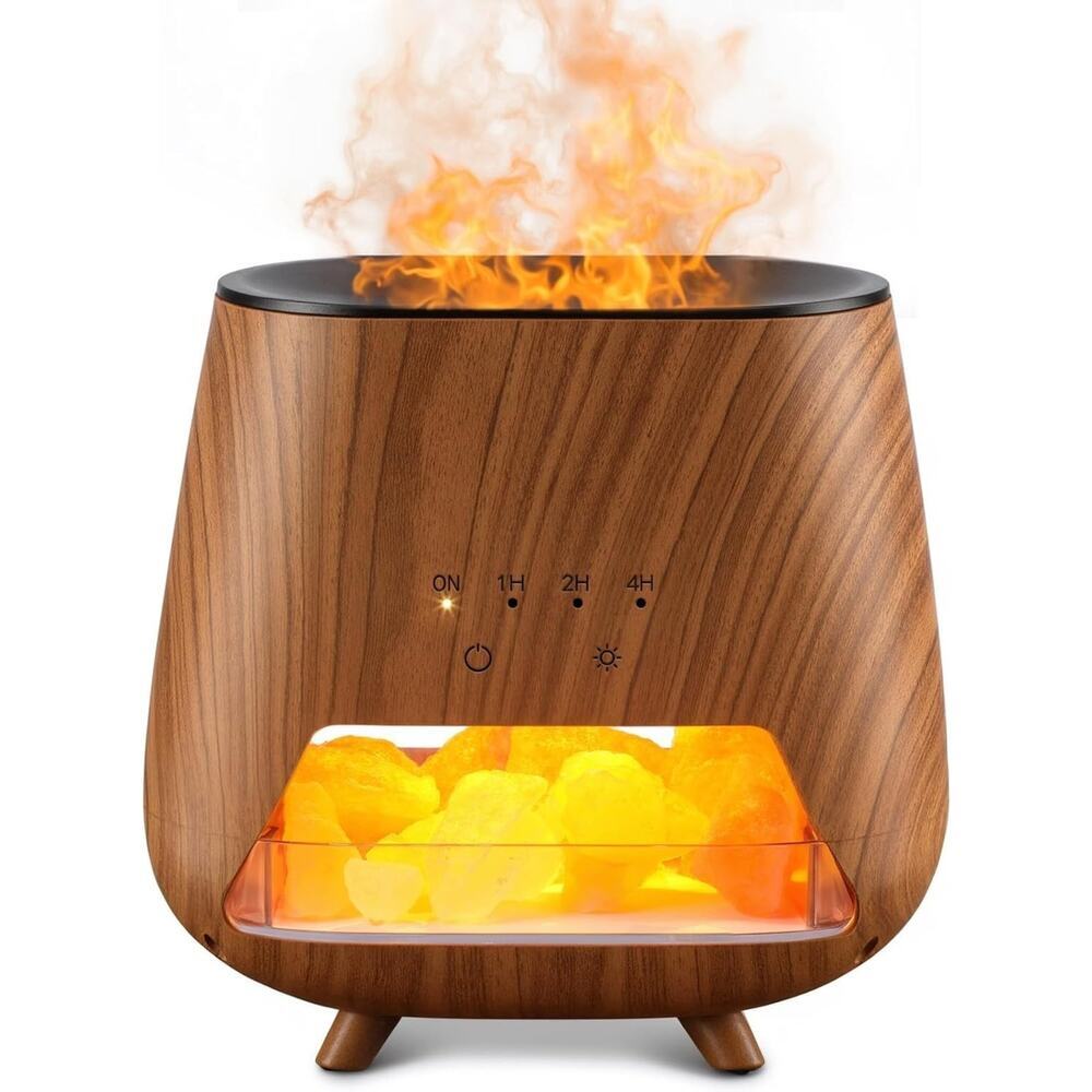 Essential Oil Diffuser 200Ml Aromatherapy Diffuser with Himalayan Pink Salt Rock